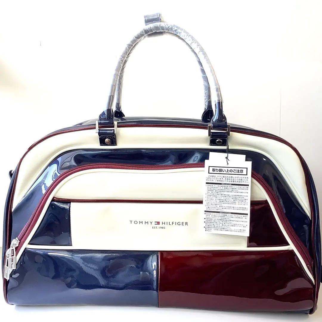 新品★トミーヒルフィガー★ゴルフバッグ エナメル ボストンバッグ