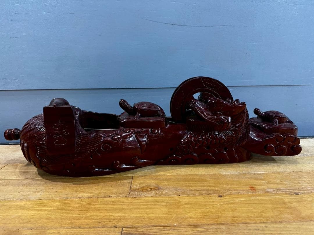 巨大墨壺 彫刻墨壺 墨壺 墨つぼ すみつぼ 木製 大工道具 道具 RW181