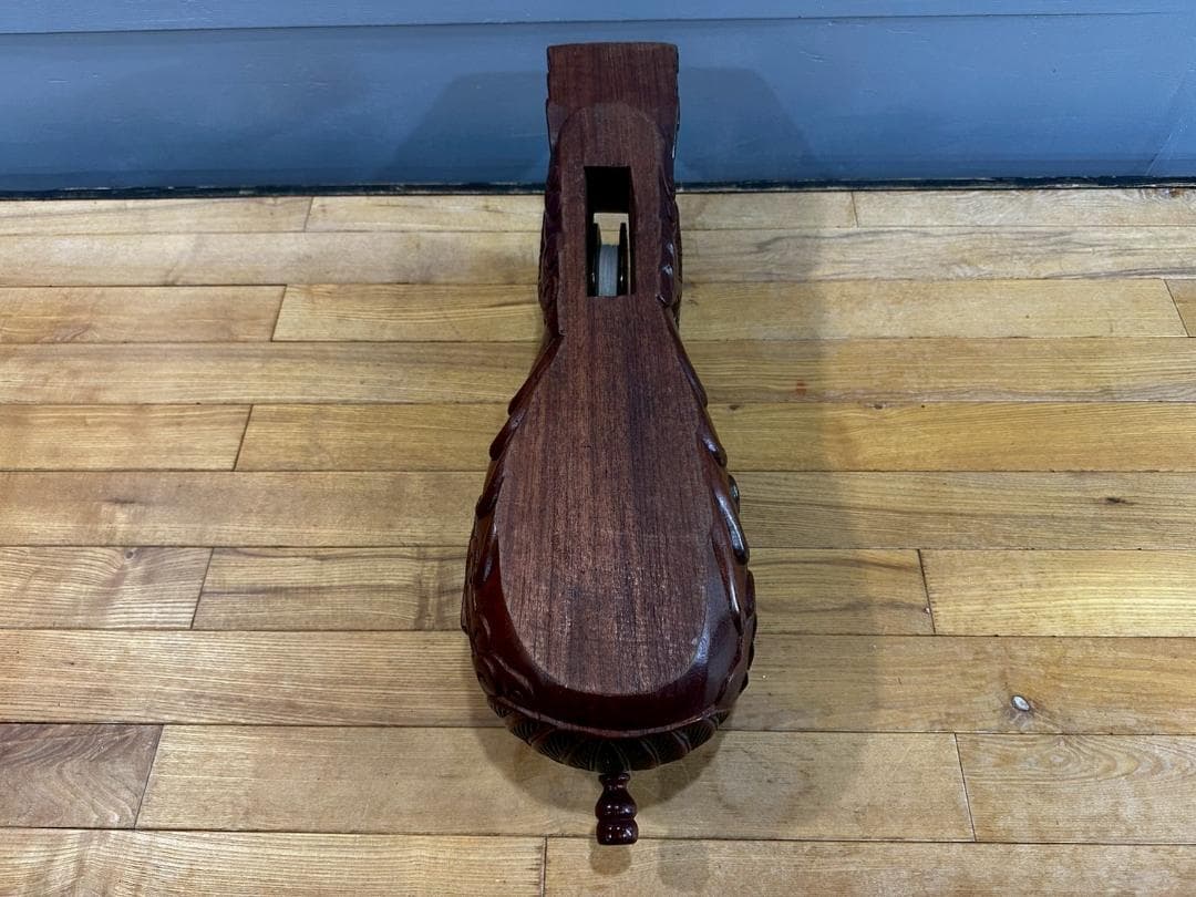 巨大墨壺 彫刻墨壺 墨壺 墨つぼ すみつぼ 木製 大工道具 道具 RW181