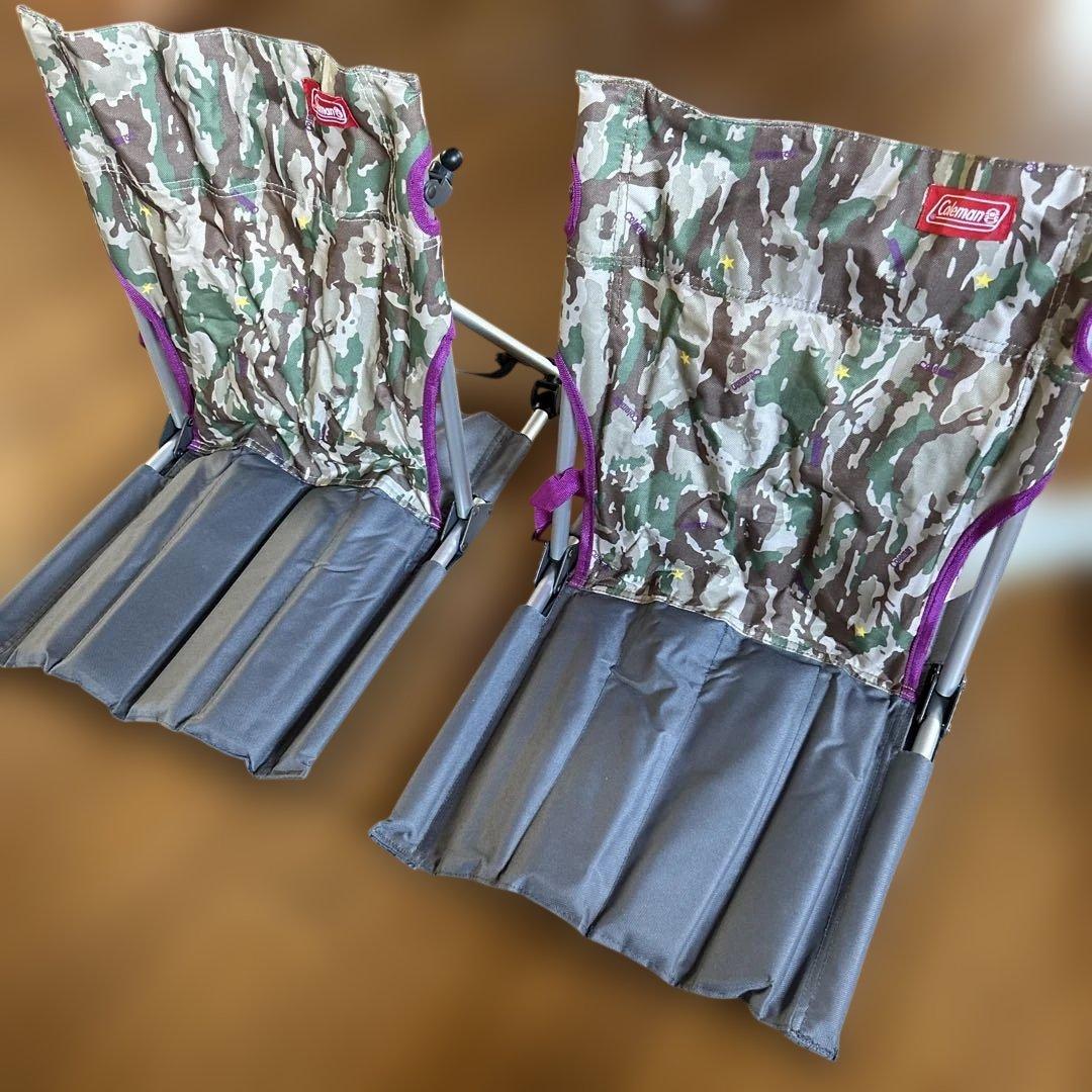Coleman アウトドアチェア 迷彩柄 2脚セット　コンパクト　アルミフレーム