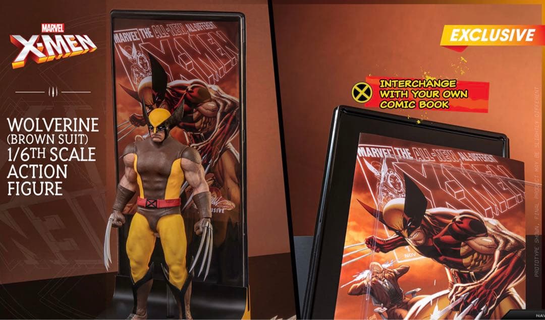 新品 炎スタジオ ウルヴァリン ブラウンスーツ マーベル・コミック ホットトイズ