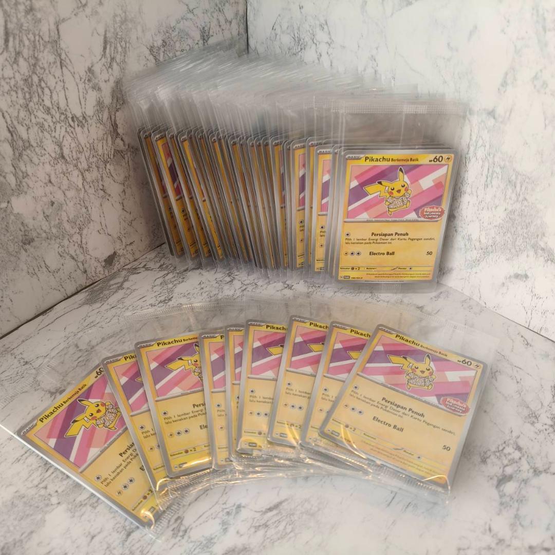 【70枚まとめ売り】 未開封 バティックシャツ ピカチュウ インドネシア