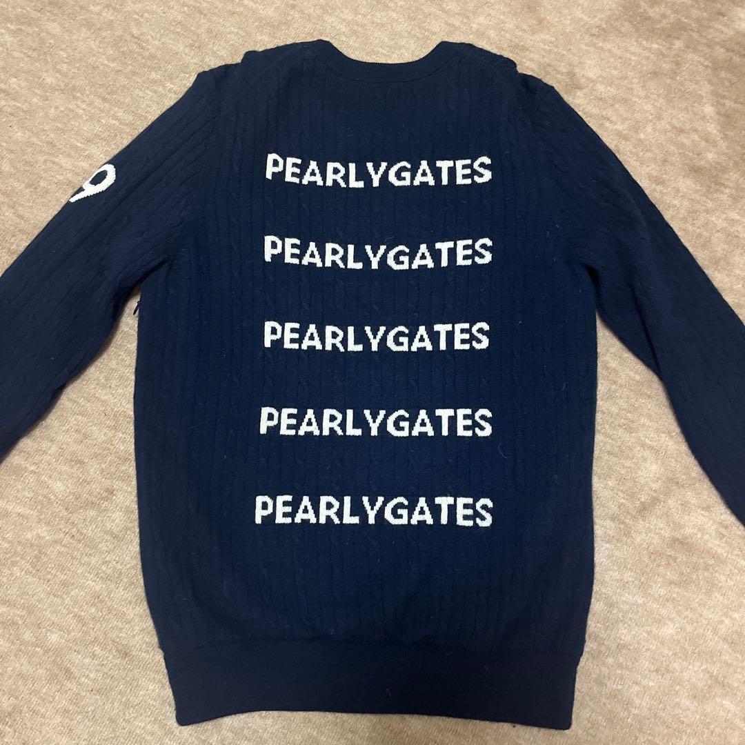 パーリーゲイツ ニット スニード カシミヤ混 ネイビー サイズ4