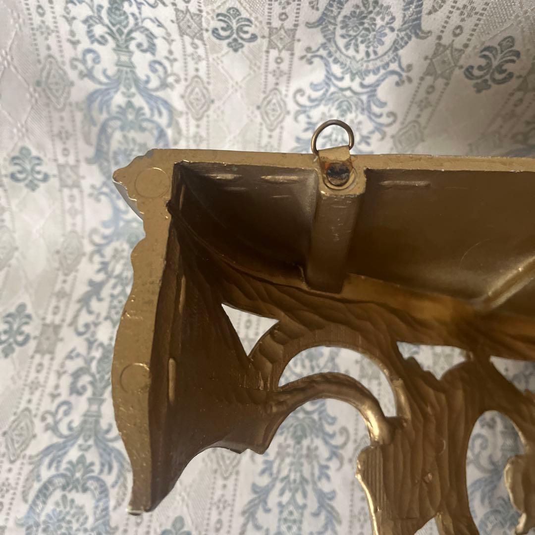 イタリア製 壁掛けコンソール② ウォールシェルフ ロココ調 アンティーク金色