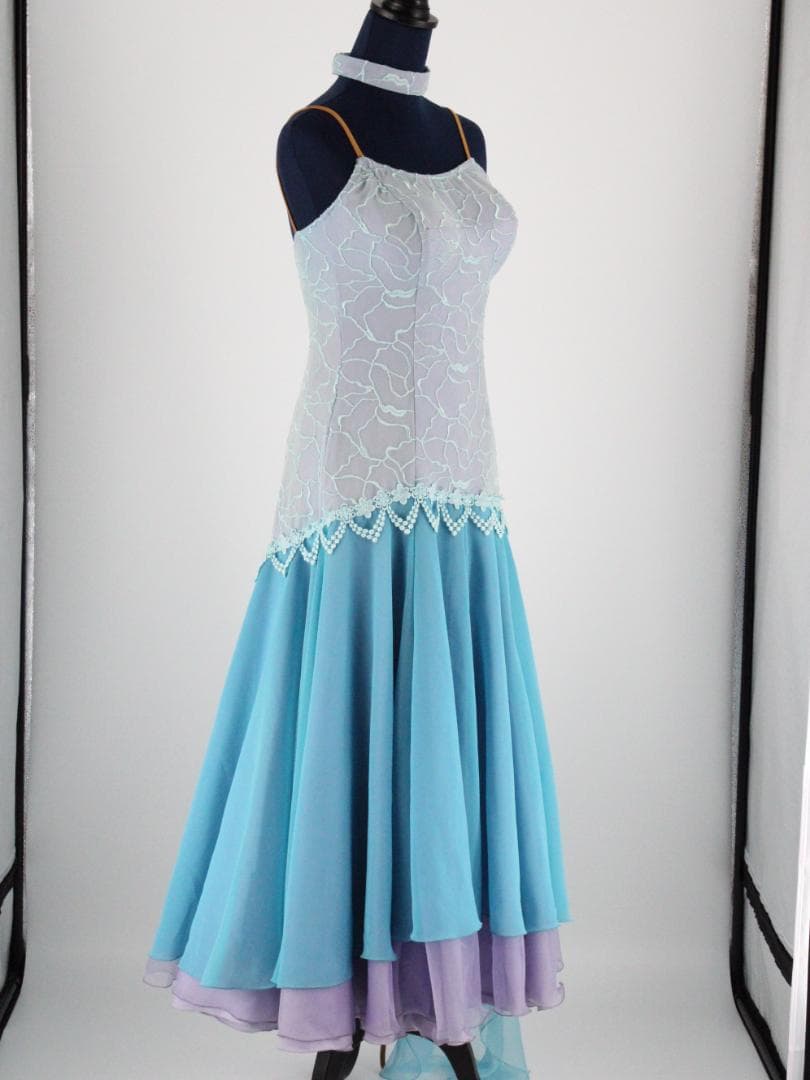 【美品 日本製 社交ダンス衣装】 TAKA DANCE タカダンス ドレス