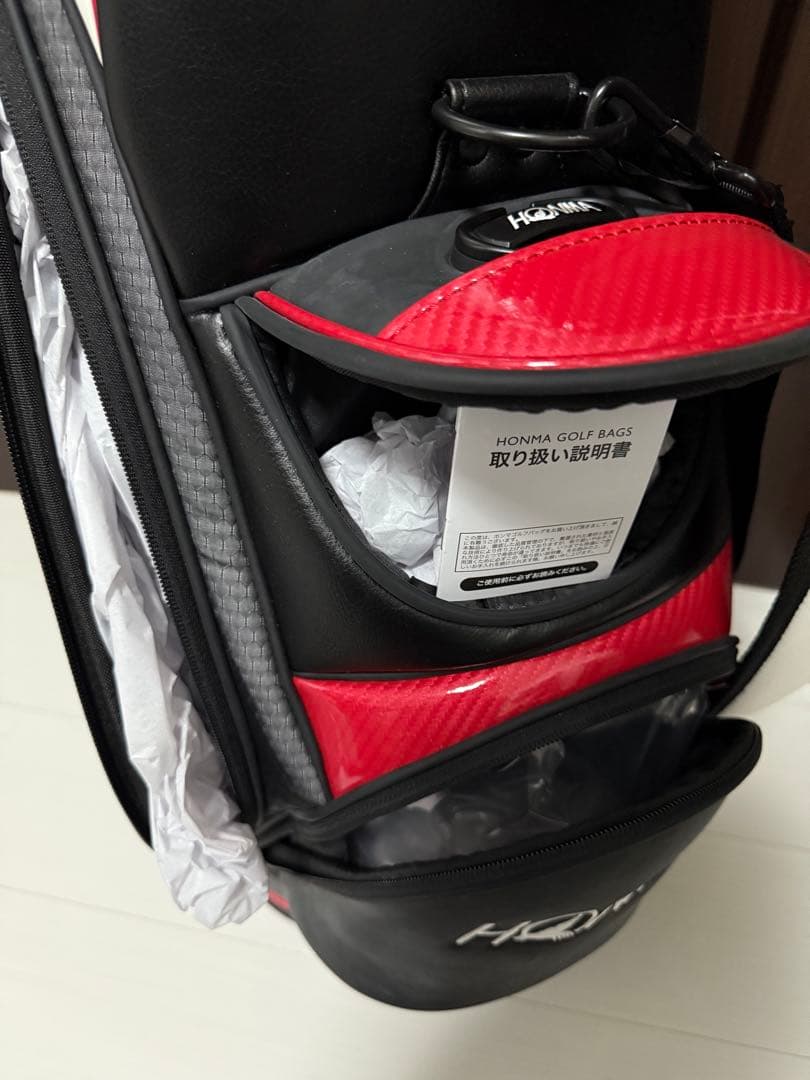 HONMA TW1757 キャディバッグ ホワイト/レッド