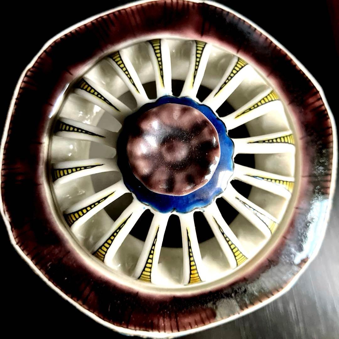 九谷焼香炉　作家物香炉