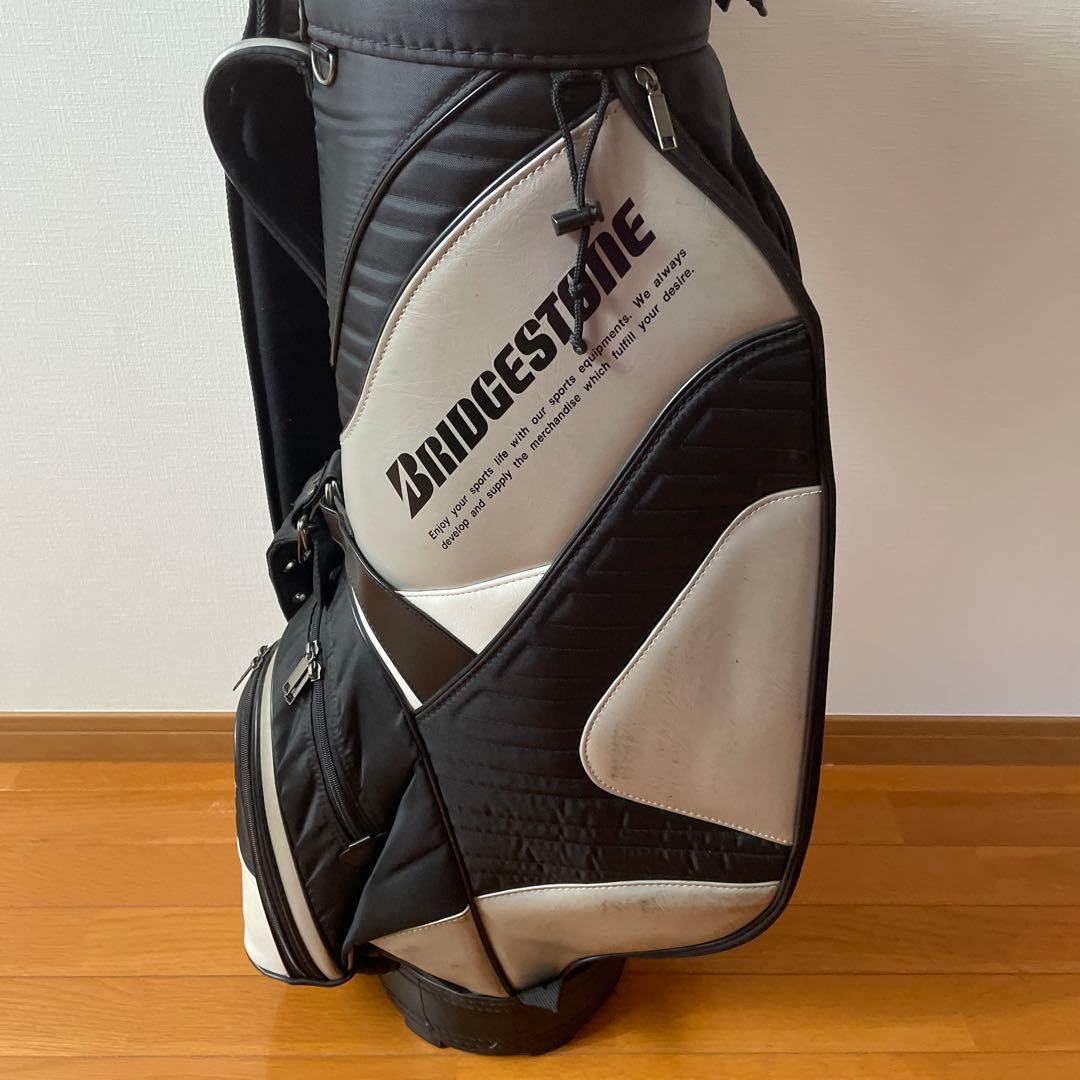 ブリヂストン キャディバッグ 黒/白 ゴルフバッグ