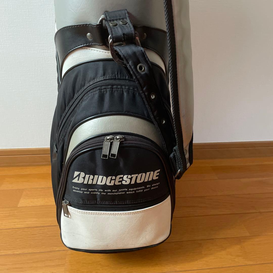 ブリヂストン キャディバッグ 黒/白 ゴルフバッグ