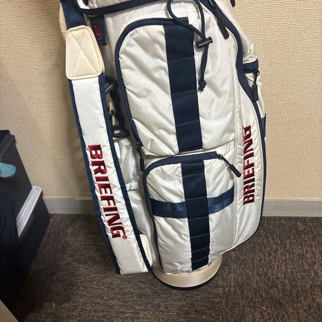 BRIEFING キャディバッグ ホワイト/ネイビー