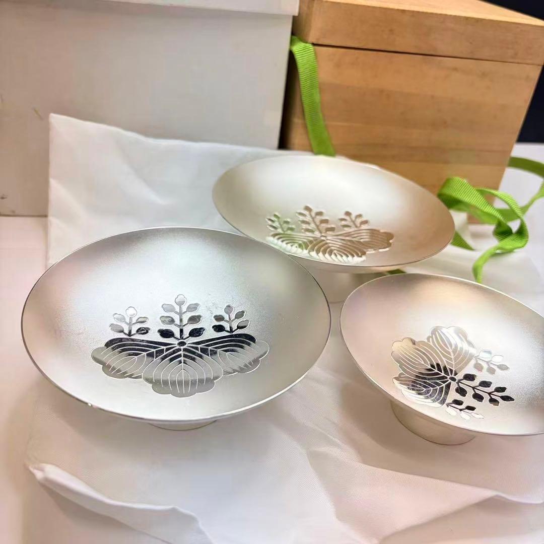 純銀銀杯 3点セット内閣総理大臣 silver1000刻印 約388g 桐箱付き