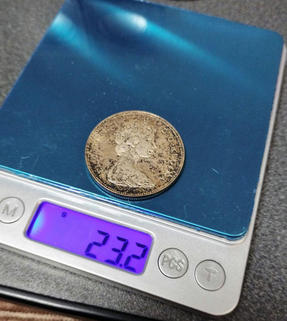 外国銀貨　カナダ1D銀貨　1965年