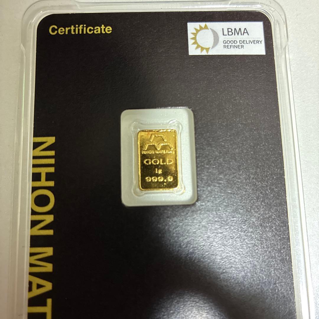 インゴット FINEGOLD 999.9 1g 金 NIHON MATERIAL