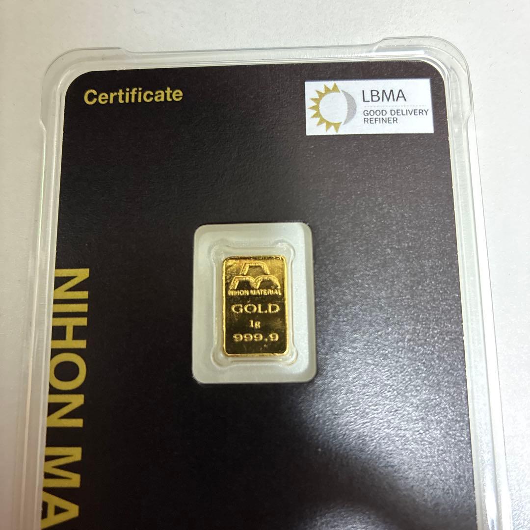 インゴット FINEGOLD 999.9 1g 金 NIHON MATERIAL