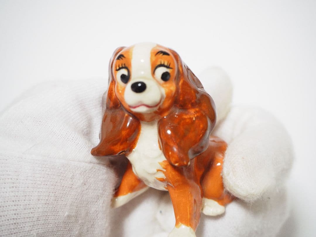 ディズニー　ビンテージ　犬　陶器　置物　インテリア　わんわん物語