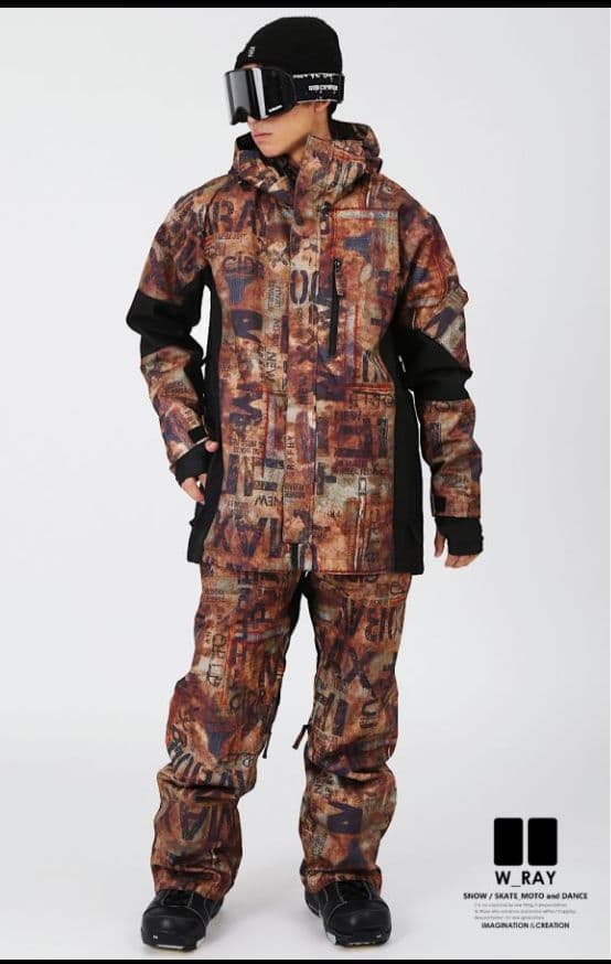 25/26今季最新　カモフラ系 スノーボードウェア　メンズL　1回使用　美品