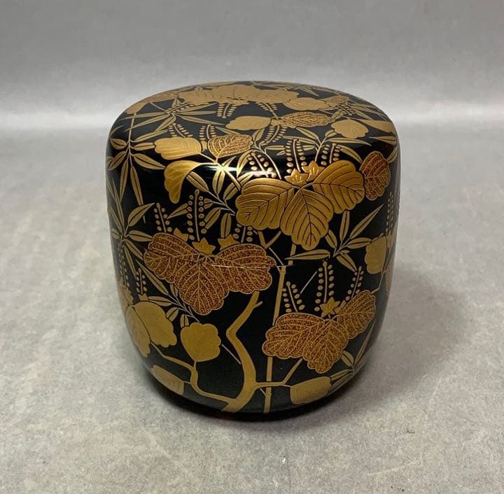 桐竹蒔絵大棗　大下香仙　茶道具