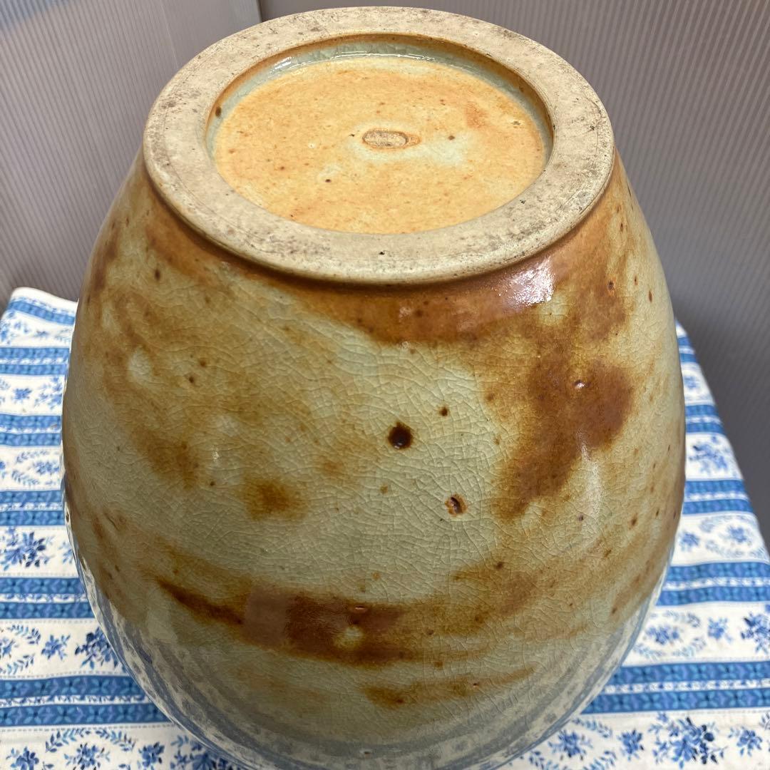 華道道具　灰釉壺　S62KYT