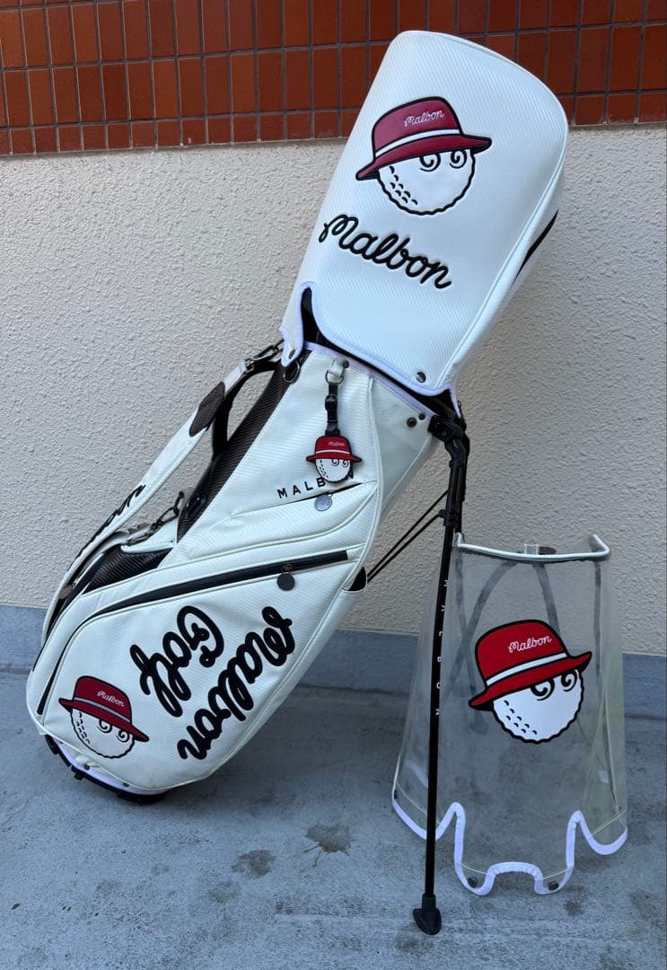 Malbon Golf スタンド付キャディバッグフード２個➕ヘッドカバー3個付