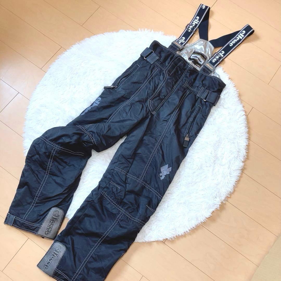エレッセ⭕️スノボスーツ　ジャンプスーツ　スキー　つなぎ　希少　黒　ellesse