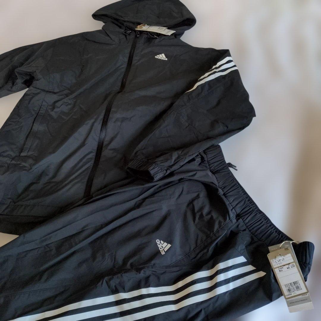 adidas ブラック ウインドウブレーカー上下セット