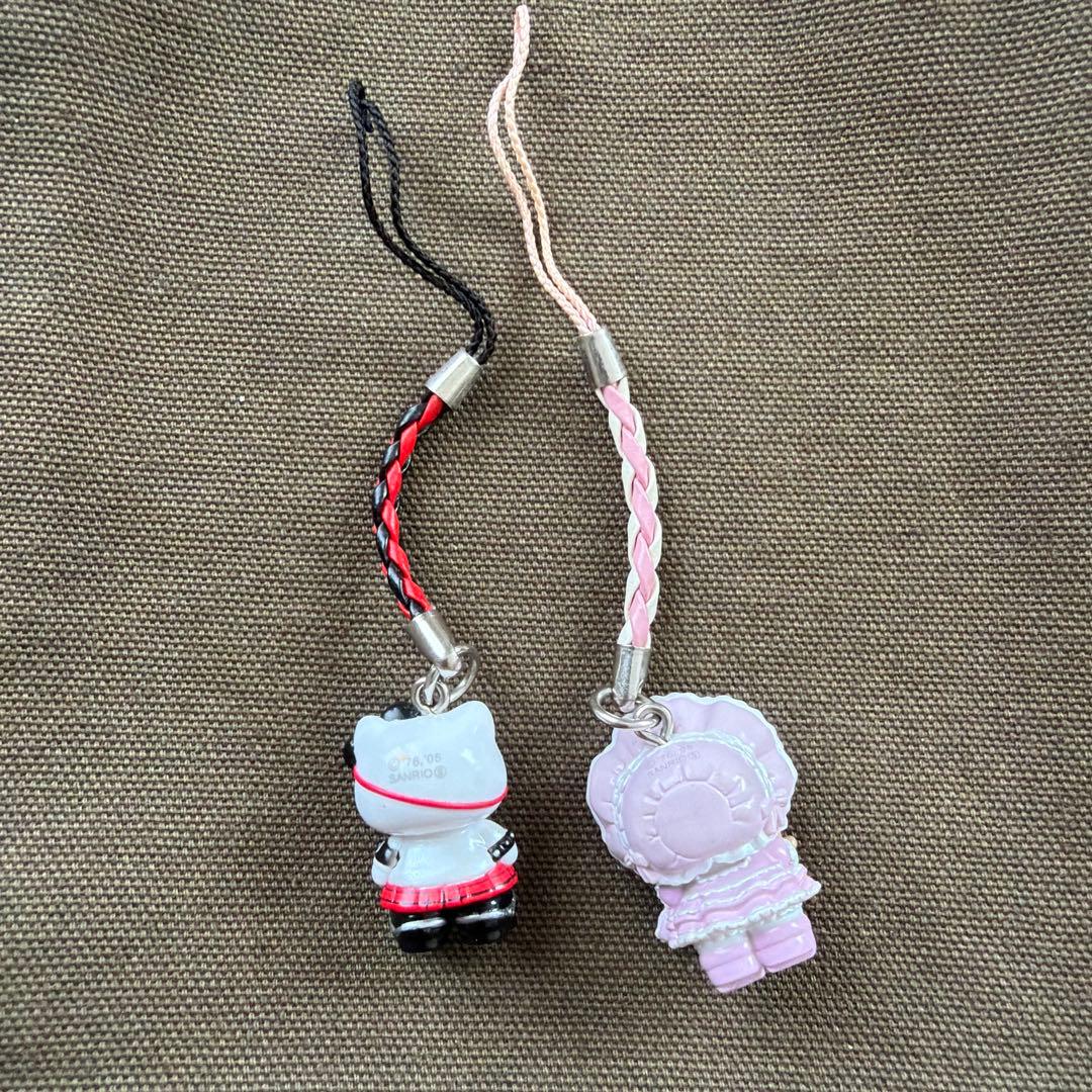 ご当地キティ 嶽本野ばら ロリータ パンク 根付け ストラップ 中古 2点セット