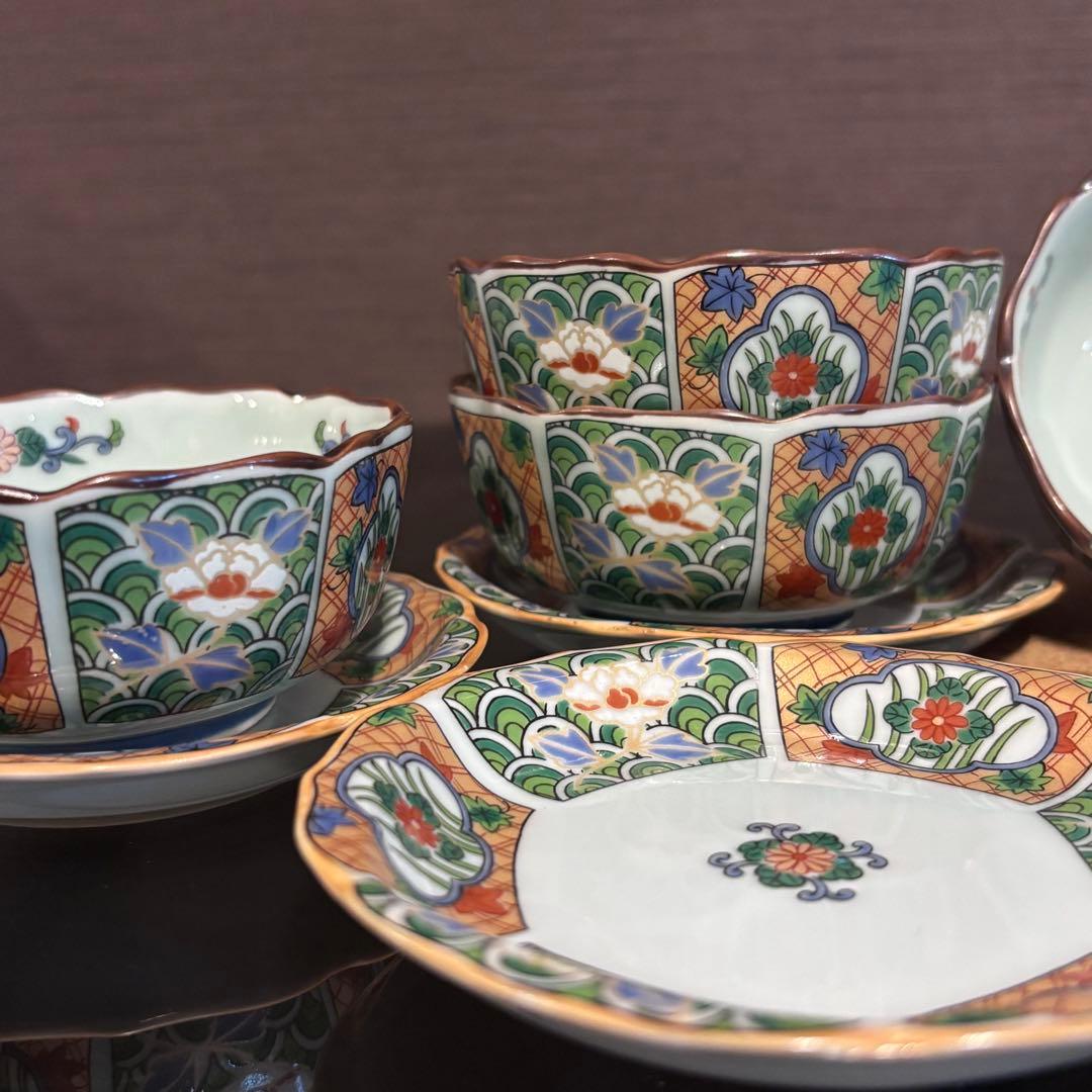 【未使用】有田焼 西雲 小鉢5個小皿5枚 鍋島 伊万里