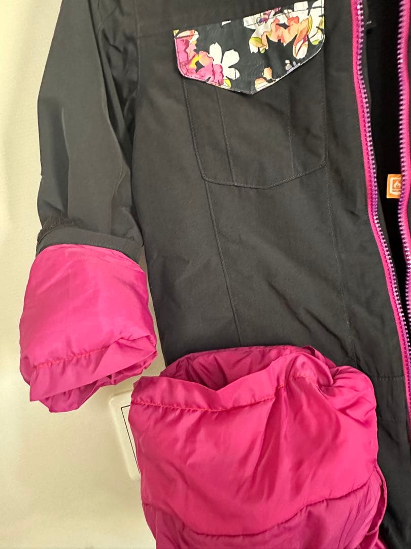 Burton キッズ　スキーウェア S ブラック/フラワー