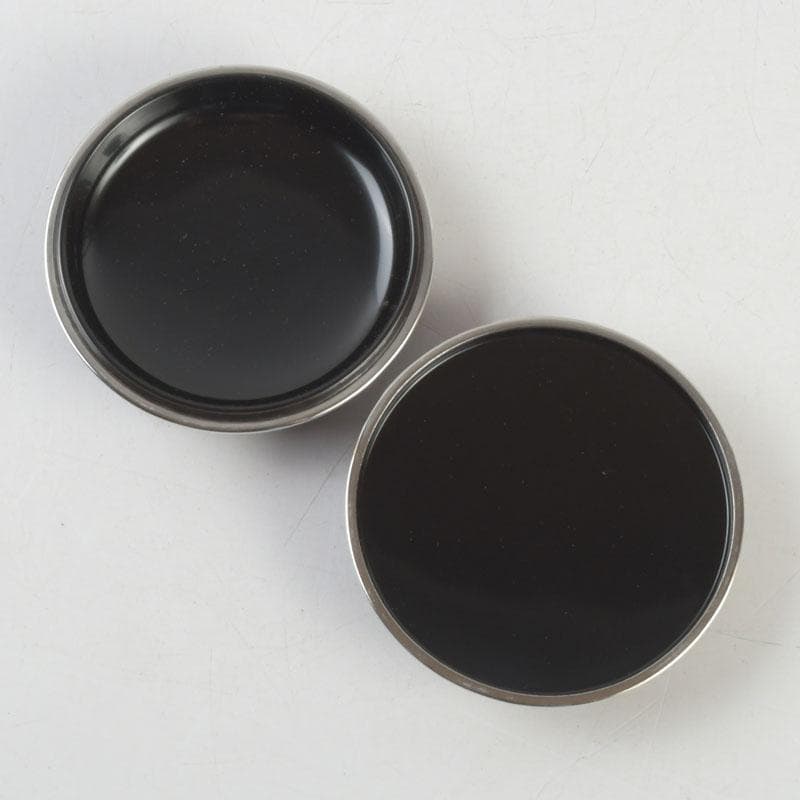 茶道具　山中塗師　新谷清　漆峰作　遠山蒔絵　錫縁　香合　共箱　V　9253