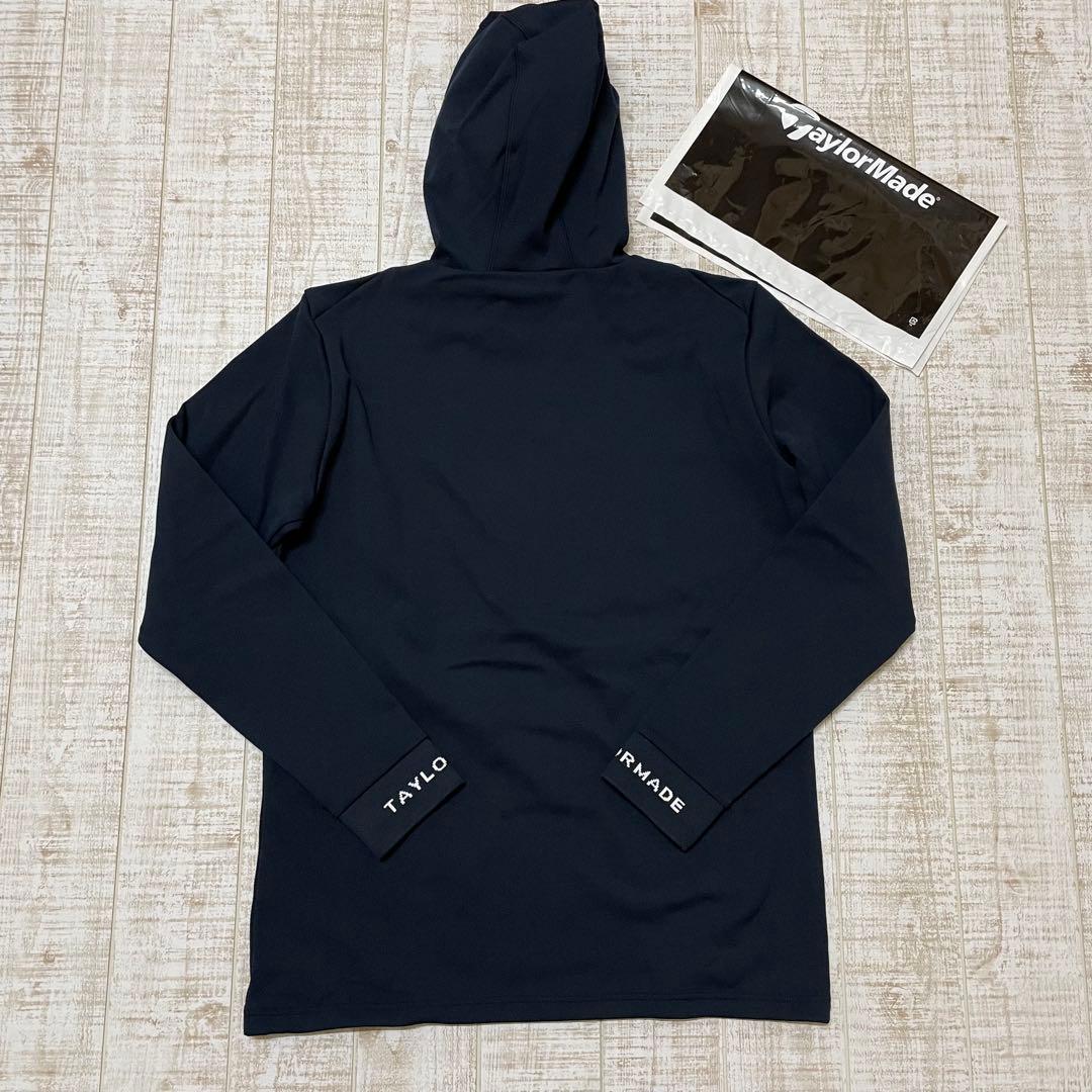 新品 テーラーメイド 長袖 パーカー 保温 胸ロゴ ネイビー Mサイズ