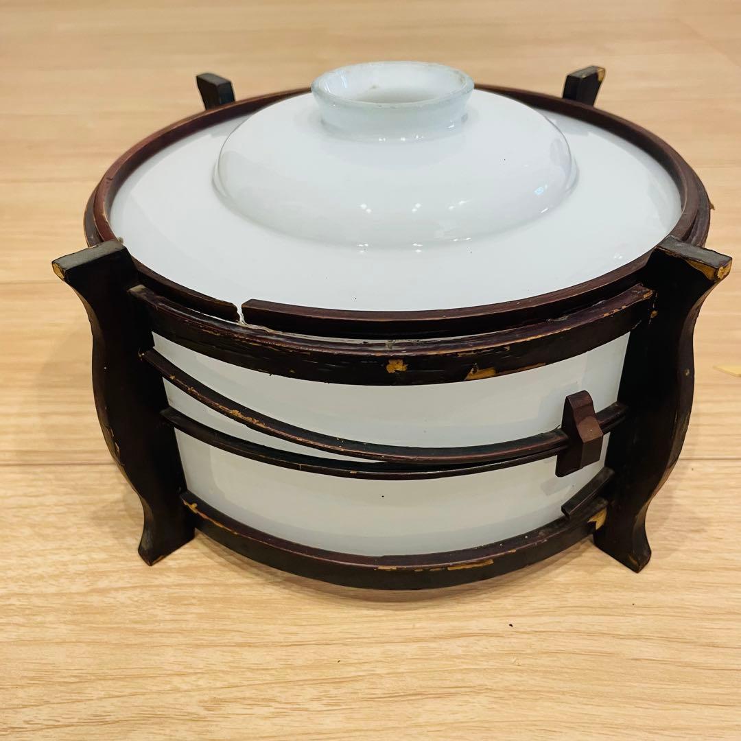 昭和レトロ 木飾枠 乳白ガラス ミルクガラス ペンダントライト 電笠 電傘 乳白