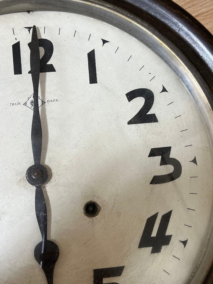 アンティーク　TRADEMARK 手巻き　時計　掛け時計　レトロ　ヴィンテージ