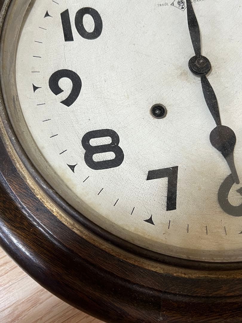 アンティーク　TRADEMARK 手巻き　時計　掛け時計　レトロ　ヴィンテージ