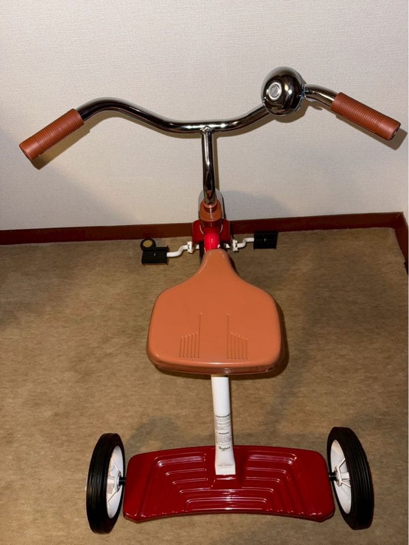 【室内使用のみ・美品】Baghera バゲーラ 三輪車 レトロ 赤×ブラウン