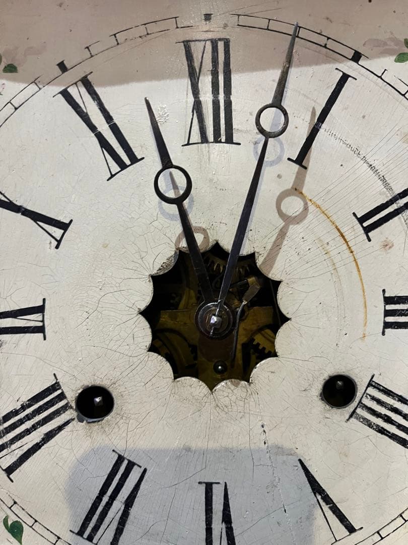 分銅式掛け時計、アンティーク振り子時計、アメリカ最古な時計、分銅式ゼンマイ時計