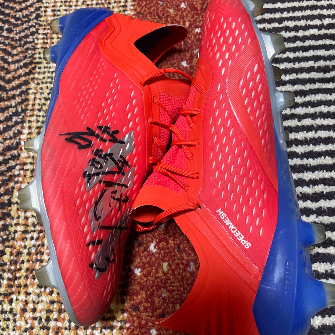 岩崎 悠人選手サイン入り アディダス エックス 18.1 FG/AG(レッド)