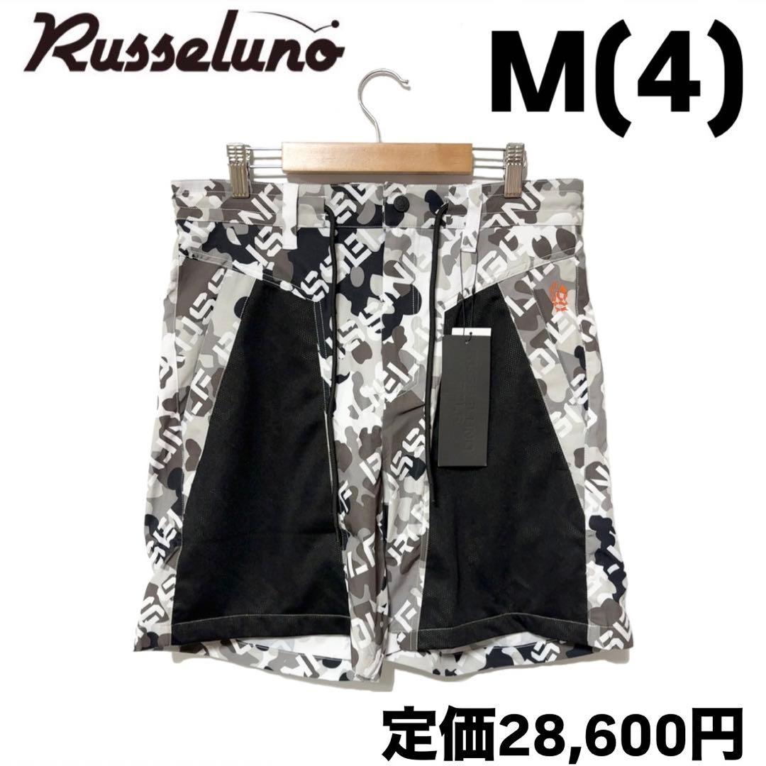 新品 ラッセルノ ゴルフ メッシュ ポケット ショーツ ブラック カモ M 4