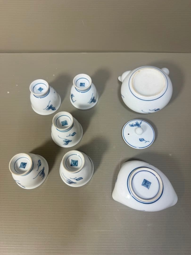 2293 有田焼　畑萬陶苑　茶器セット　急須1客　湯冷し1客　湯呑5客