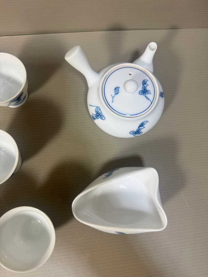 2293 有田焼　畑萬陶苑　茶器セット　急須1客　湯冷し1客　湯呑5客