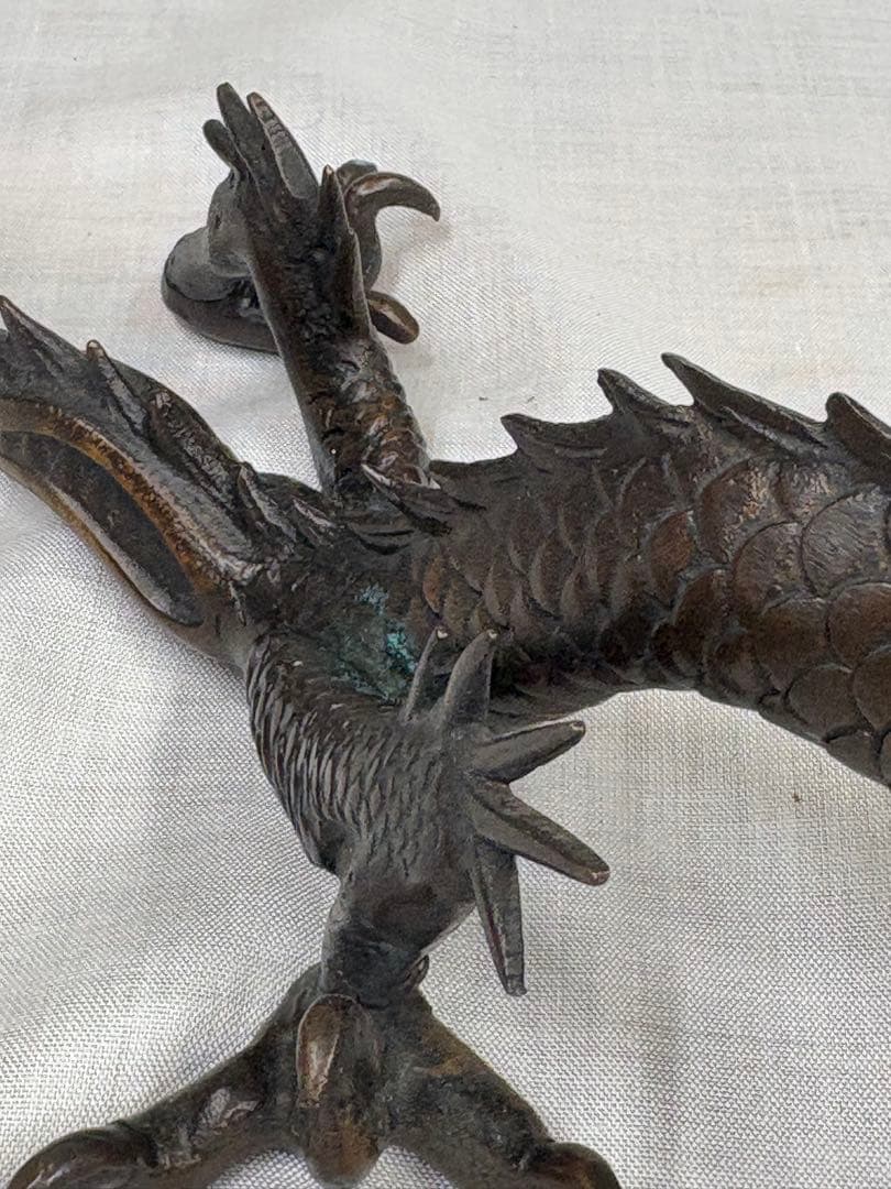 青銅　銅　龍　オブジェ　置物　アンティーク　骨董品