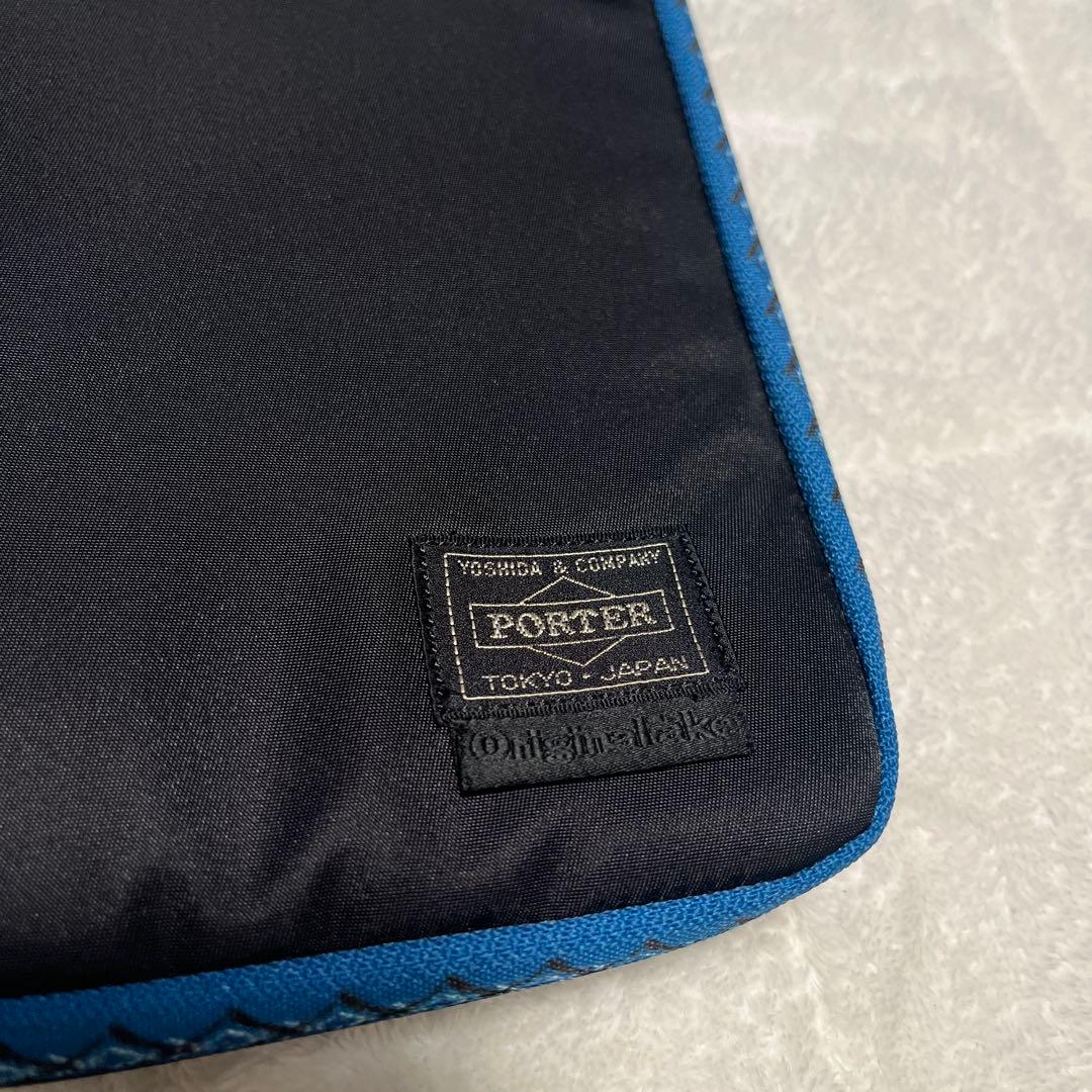 original fake PORTER パスポートケース 黒 青 KAWS