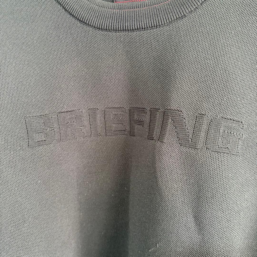 完売 BRIEFING クルーネックニット 撥水 ロゴ