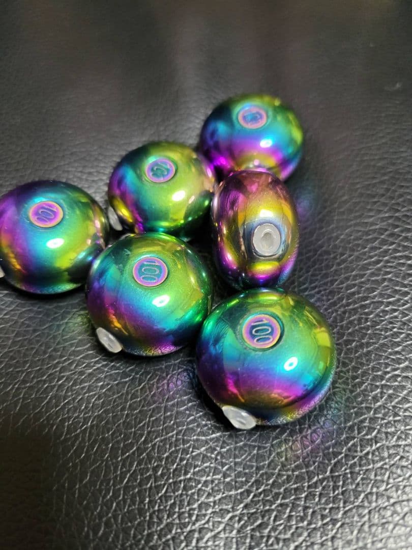 鯛ラバ用のオリジナルカラー レインボーのタングステンジグへッド！