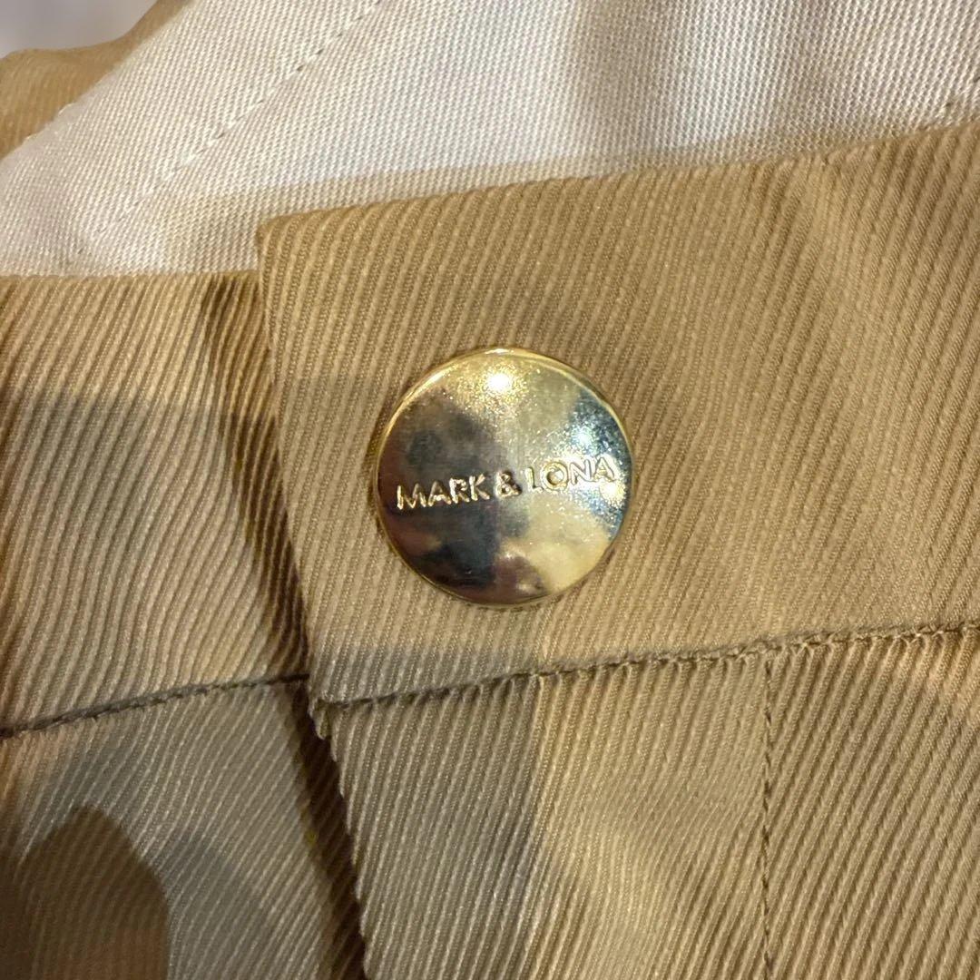 MARK&LONA スカル刺繍 ベージュパンツ　50