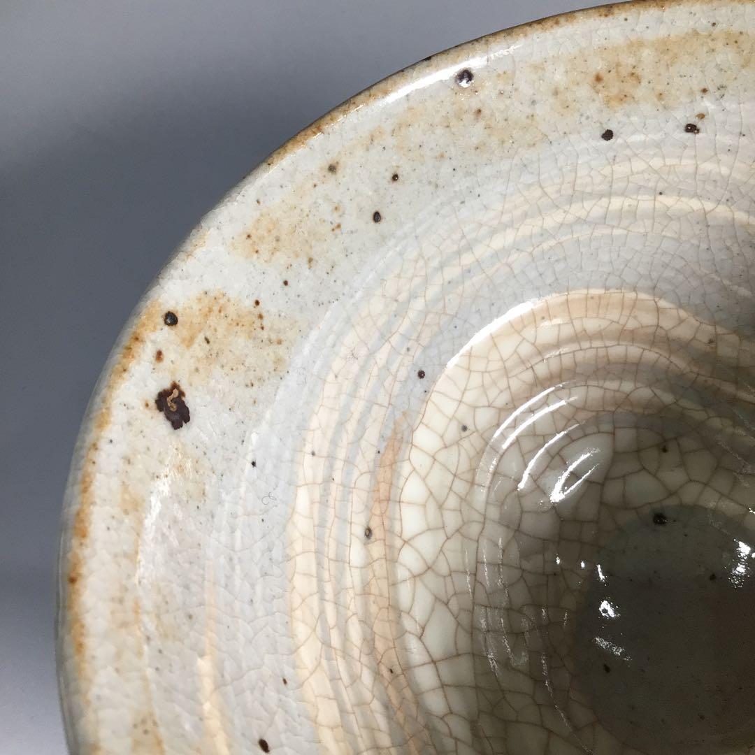 Ｎ５８　茶碗　『山田健吉造』『表千家　堀内宗完　箱書』『彫刷毛目茶碗』　共箱