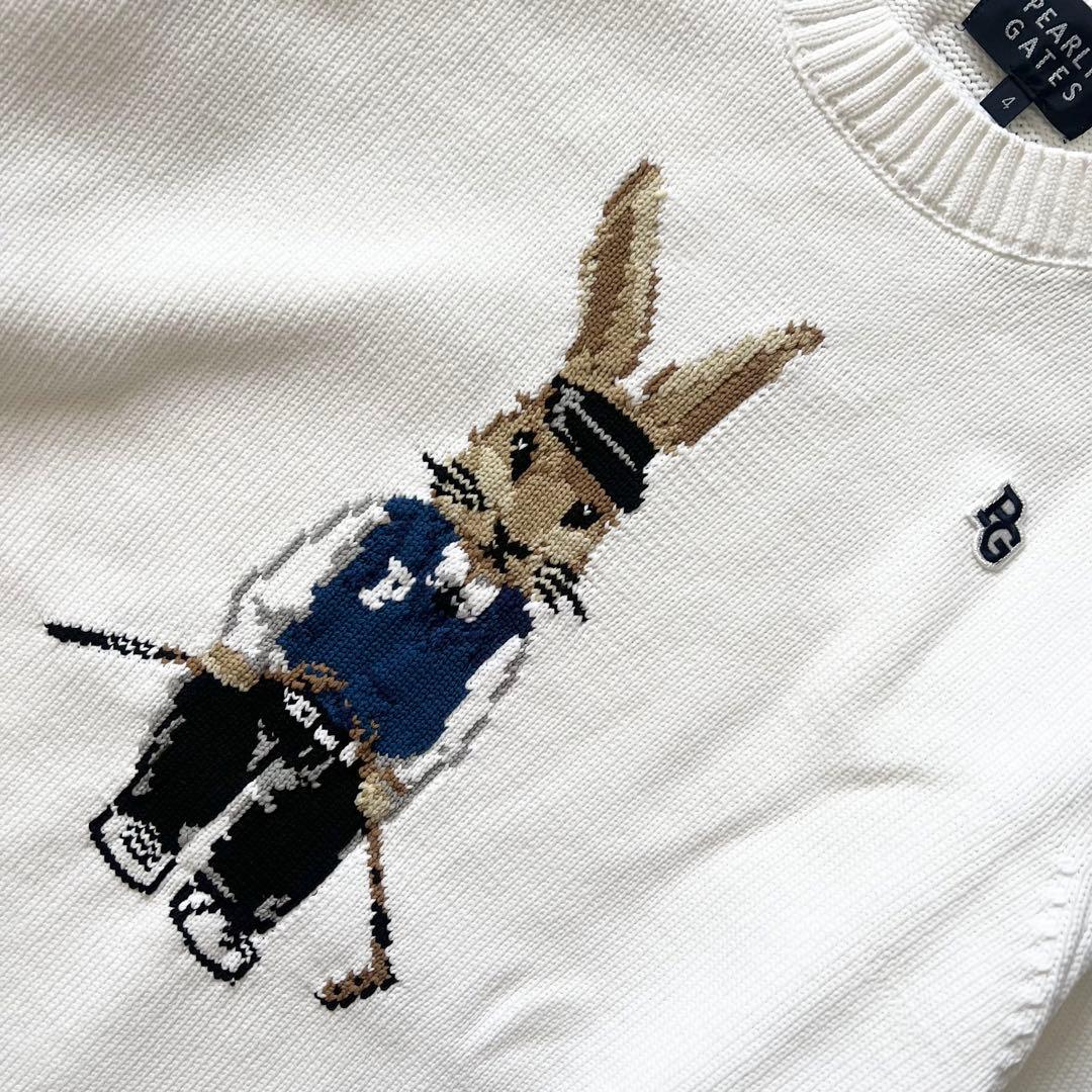 Pearly gates パーリーゲイツ　ラビット　ニット　セーター　うさぎ　白