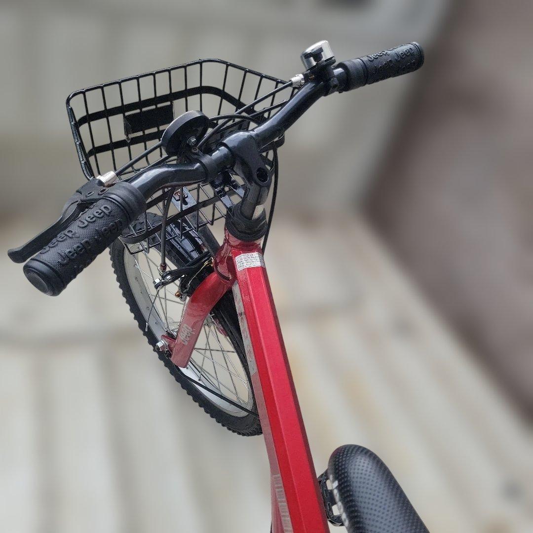 埼玉県新座市 ジープ子供用自転車 18インチ赤 幼児 子供 キッズ 補助凛 赤