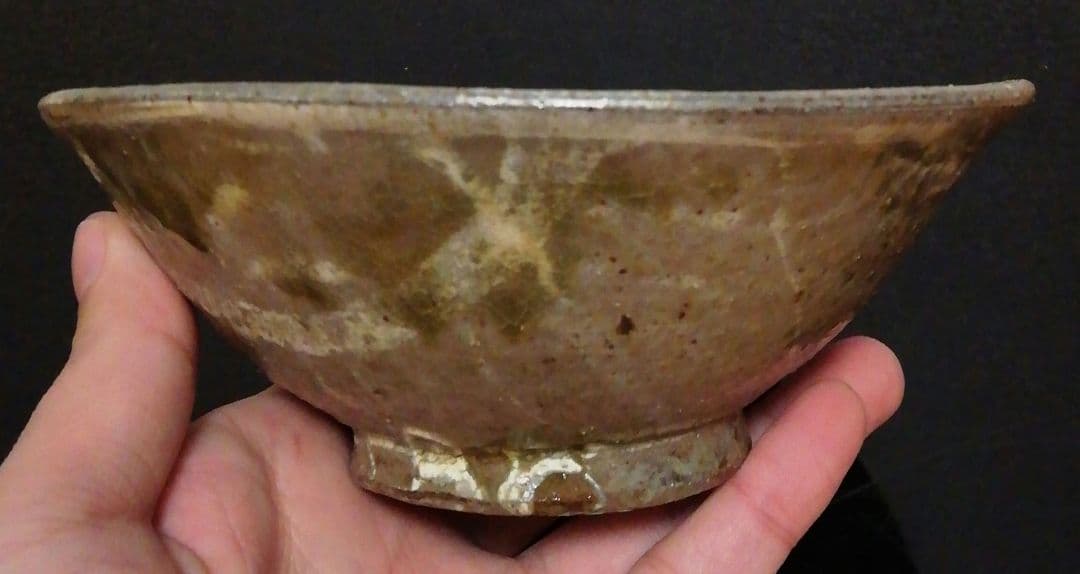 大徳寺書付　柴田正作　銘『孫水』　灰釉　茶碗　共箱　共布　茶道具