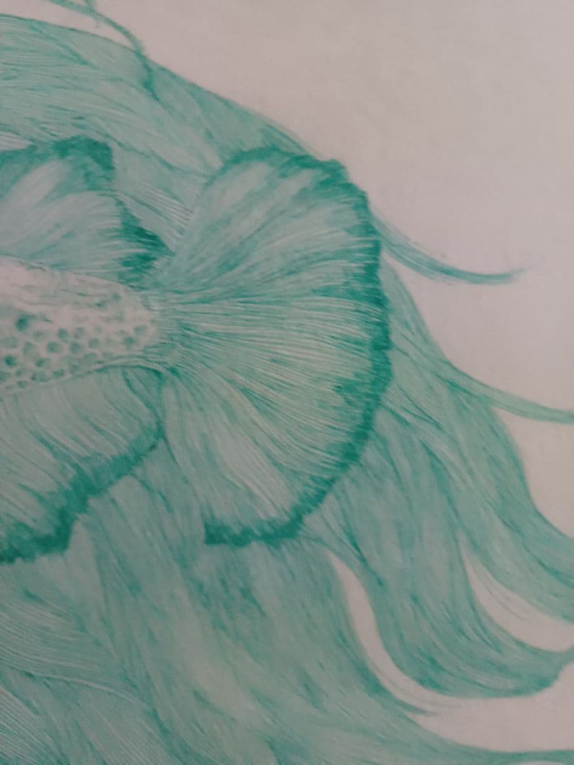 作者不明　「ネオタキシード」(仮題)　　肉筆ペン画　細密画　ヒグチユウコ彷彿