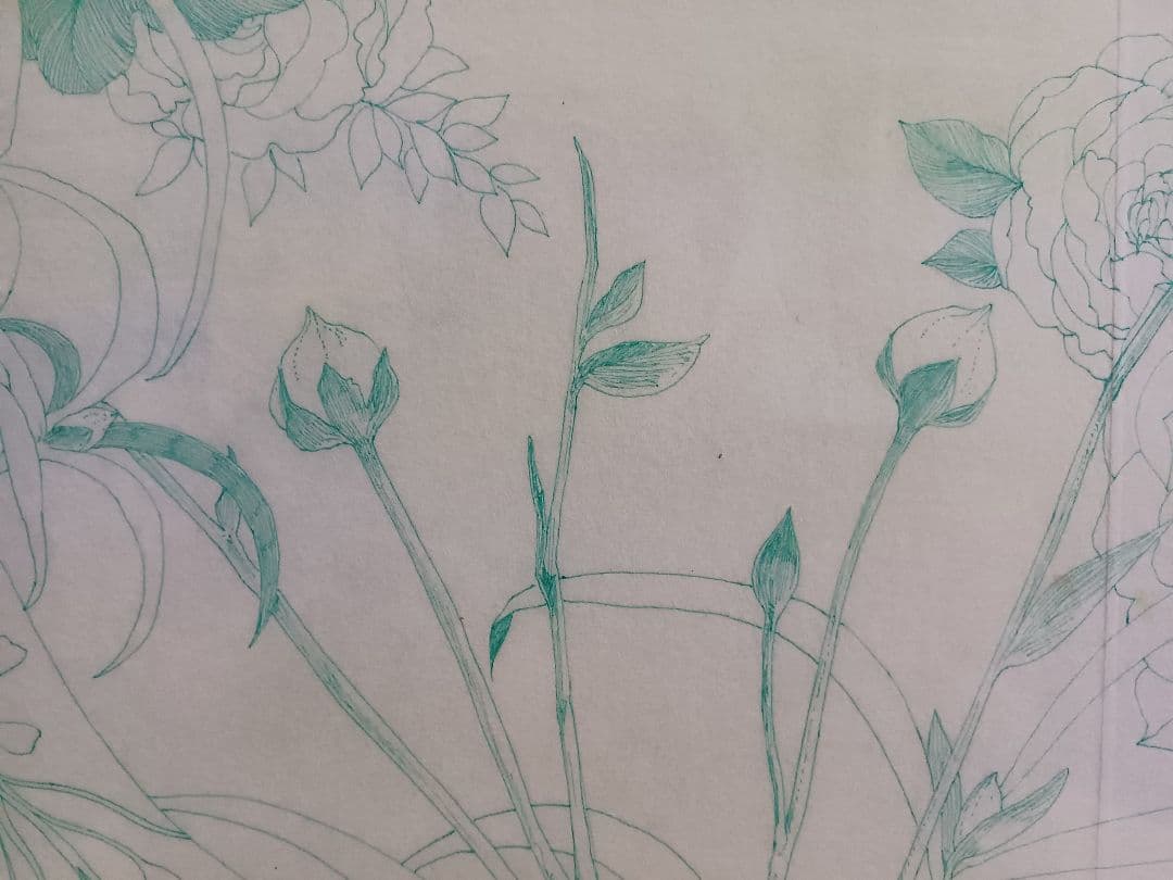 作者不明　「ネオタキシード」(仮題)　　肉筆ペン画　細密画　ヒグチユウコ彷彿